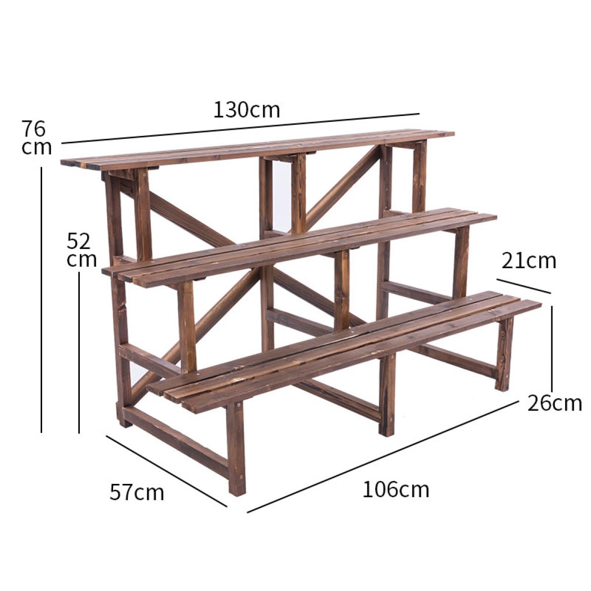 Amazon.co.jp: [GZGZ] フラワースタンド 花台 屋外 木製 3段 おしゃれ