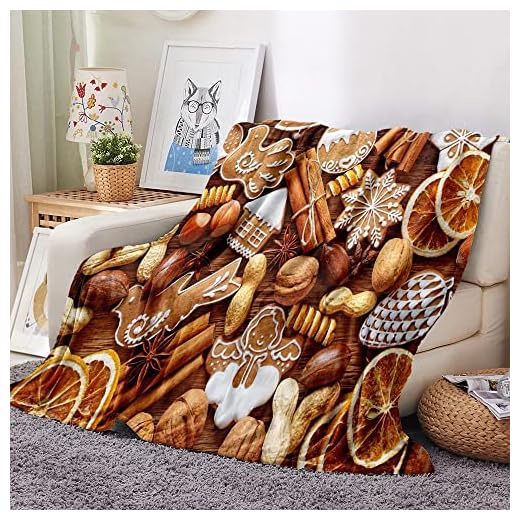 God jul flanellfilt 3D-tryck fluffig filt för barn vuxna sherpa filt jordnöt valnöt mat mjuk soffa filt 127 x 152 cm