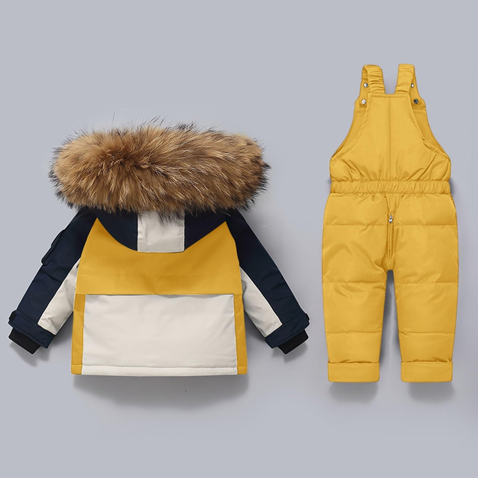 Genérico Mono De Nieve NiñA,Traje De Nieve De Invierno Aislante para NiñAs Peto De Esquí con Chaqueta para Jugar En Climas FríOs