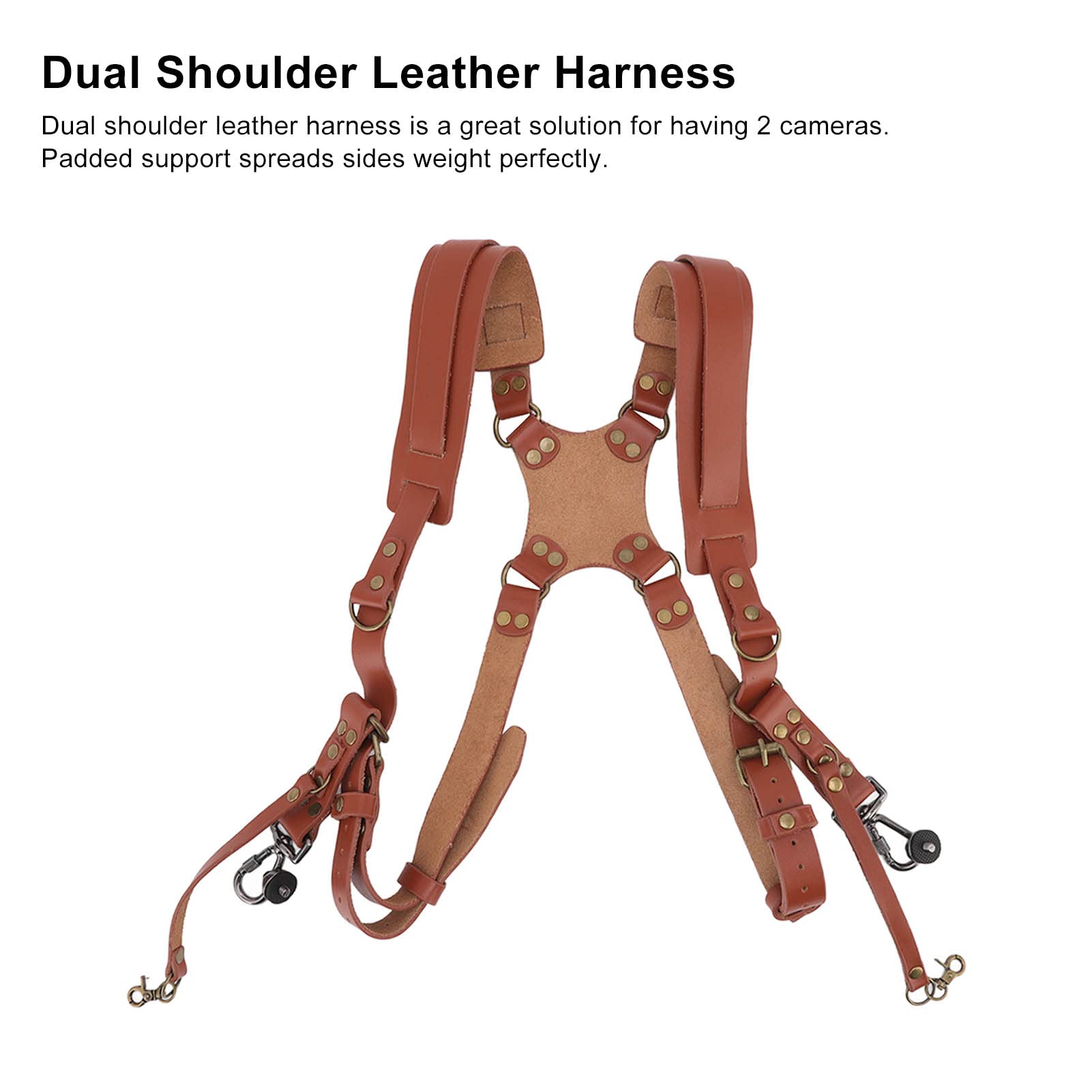 Amazon.co.jp: デュアル ショルダー レザー ハーネス 多機能 快適