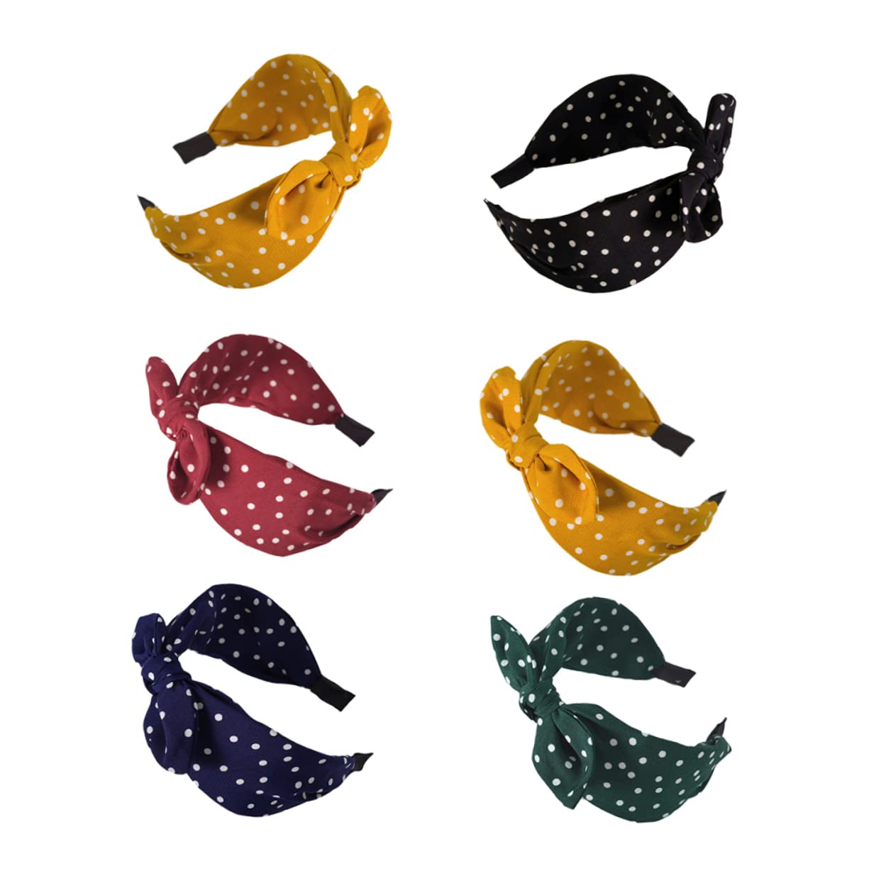 DOITOOL 12pezzi Cerchietti Per Stile Leopardato Di Fasce Con Nodo e Design Elegante Per Donne e Ragazze Perfetti Per Occasioni Speciali e Uso Quotidiano Giallo Rosso Verde