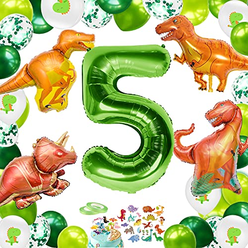 Dinosaurier Geburtstag Deko 5, Dino Luftballon 5 Jahre, Dino Geburtstag Deko 5, Kindergeburtstag Deko Dino Ballon, Luftballon 5. Geburtstag, Dino Geburtstagsdeko Jungen, Dino Deko Kindergeburtstag Cover
