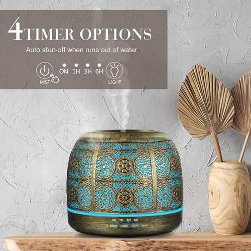 Arvidsson 500Ml Diffusers For Essential Oils, Metal Essential Oil Diffuser For Large Room, Ultrasonic Aromatherapy Diffuser For Home #TOP4