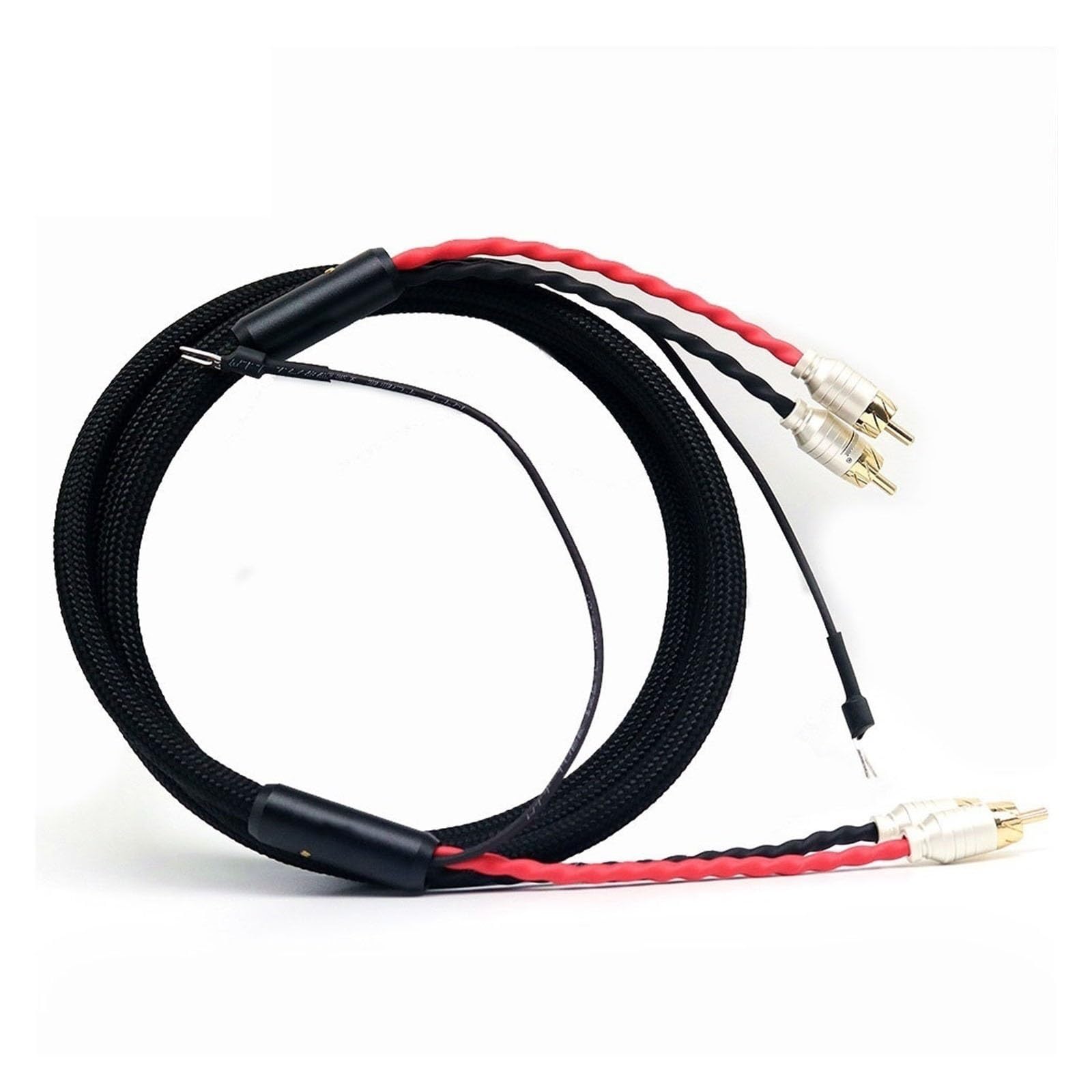 Cavi Di Segnale Cavo Audio A 4 Conduttori In Puro Rame Placcato Argento OFC Con Messa A Terra U A Forcella(3 Meters)