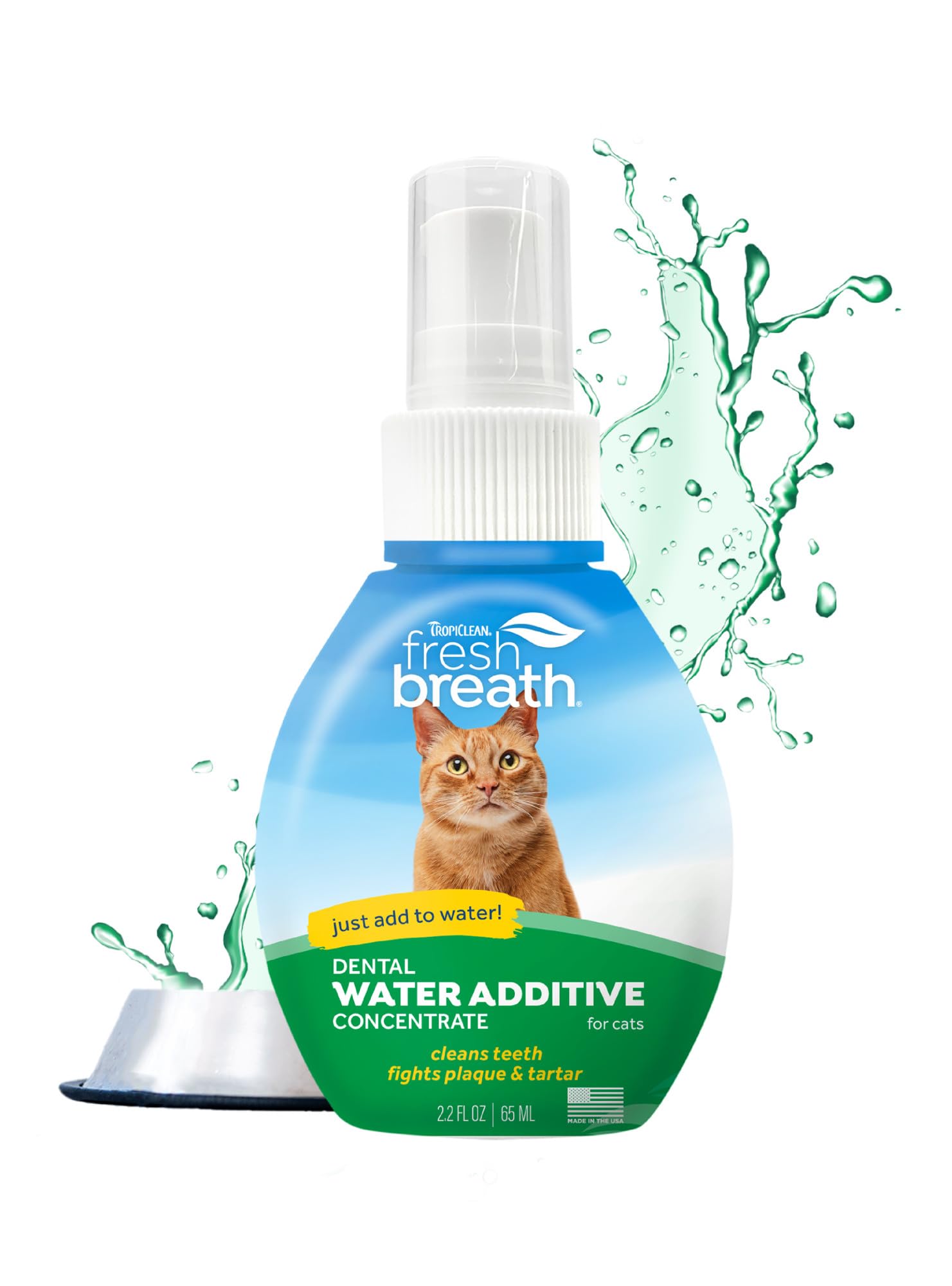 TropiClean Fresh Breath Oral Care Drops for Cats - 2.2oz