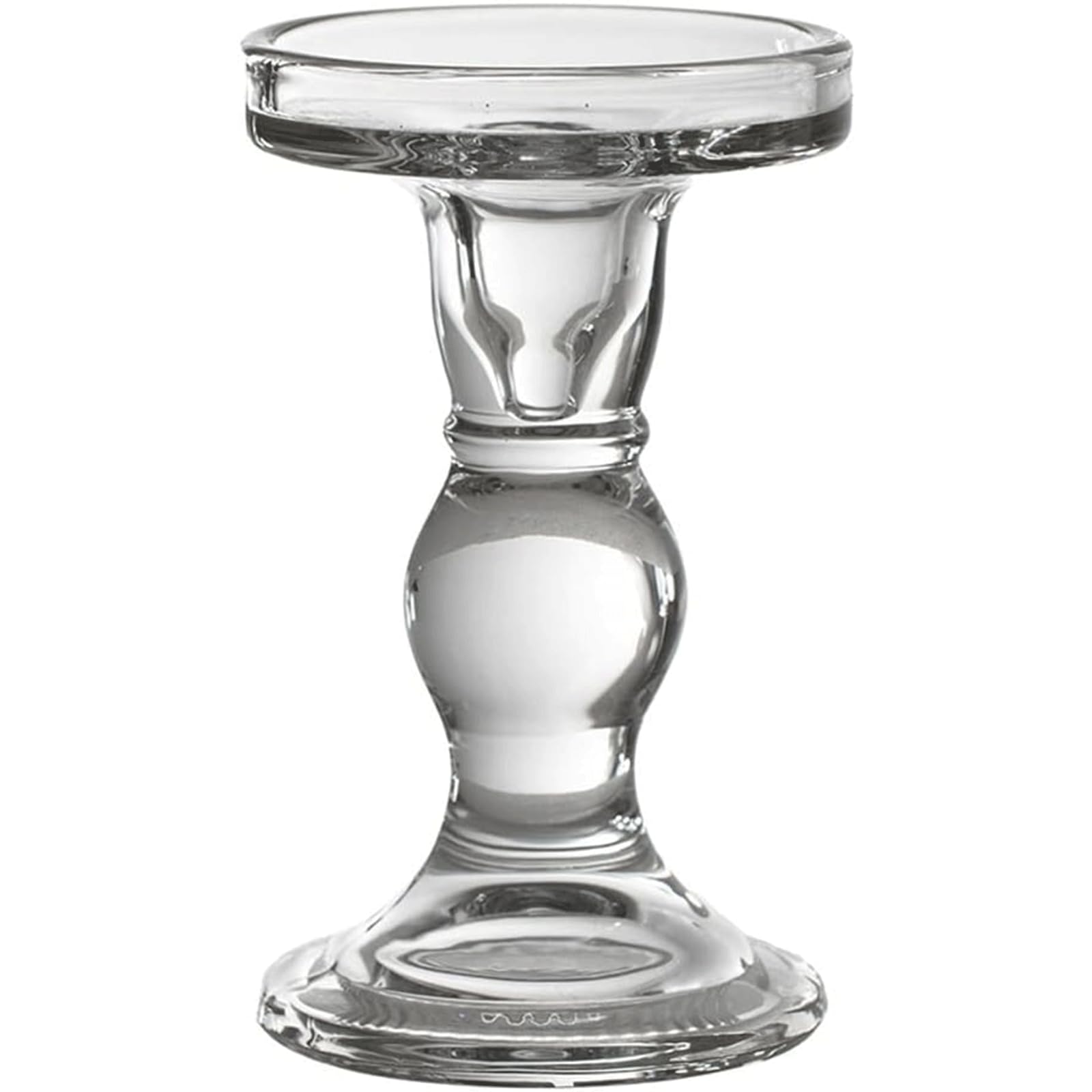 Chandelier colonne romaine en verre pour centre de table de mariage chic