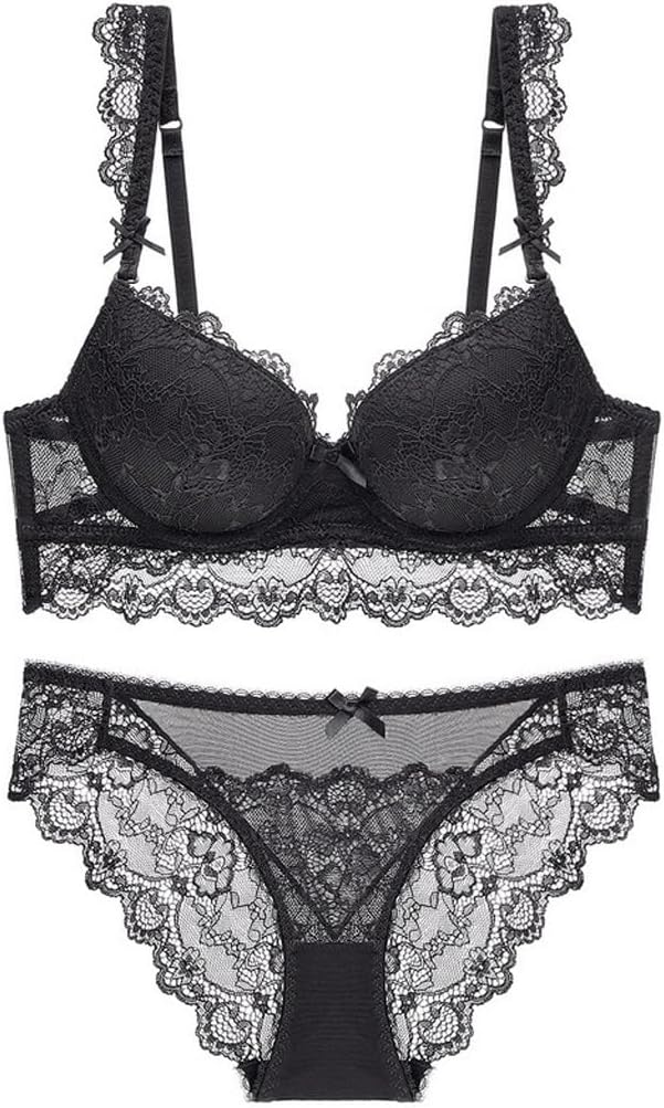 Push-up Bra Women's Set Adjustable Lace Thin Underwear