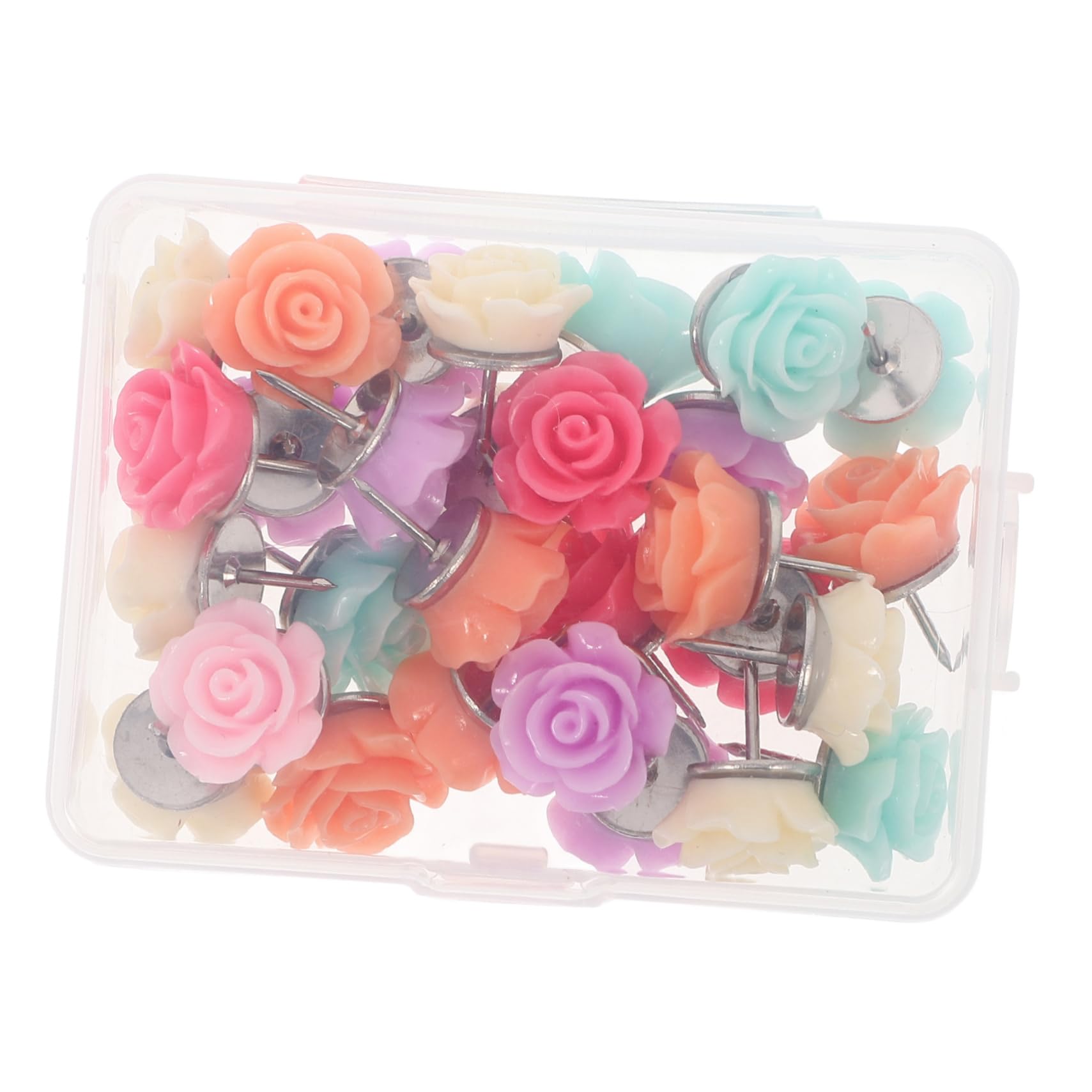 NUOBESTY 150stücke Resin Pushpins in Blumenform Für Korktafeln Süße Dekorative Pinnwandnadeln in Farben Für Kunstprojekte Von Erinnerungen