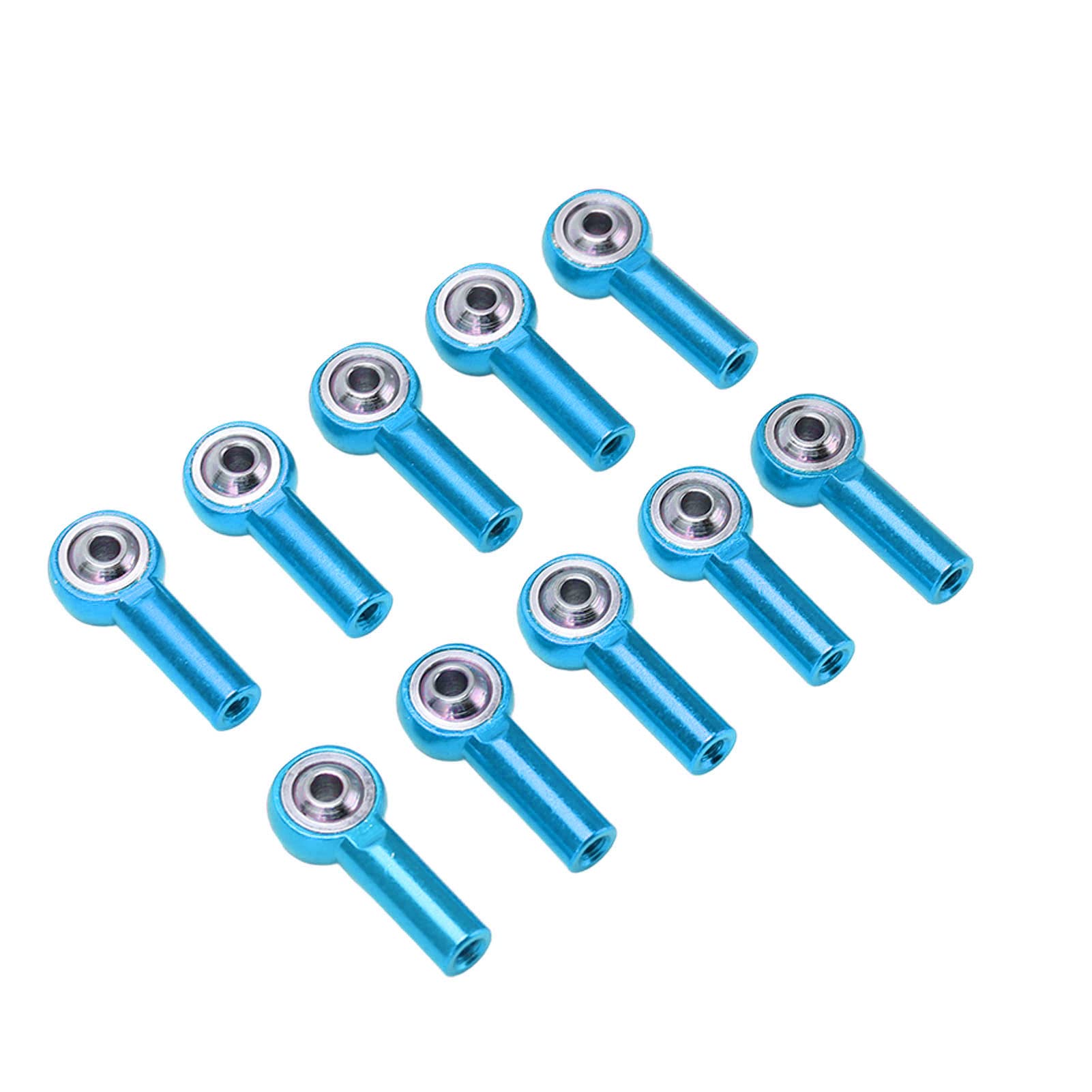 Dilwe Giunto Sferico RC, 10PCS M3 26mm Collegamento in Alluminio estremità Asta Giunto Snodo estremità Asta per 1/10 1/8 Accessorio Cingolato per Auto Telecomando Universale RC (Blu)