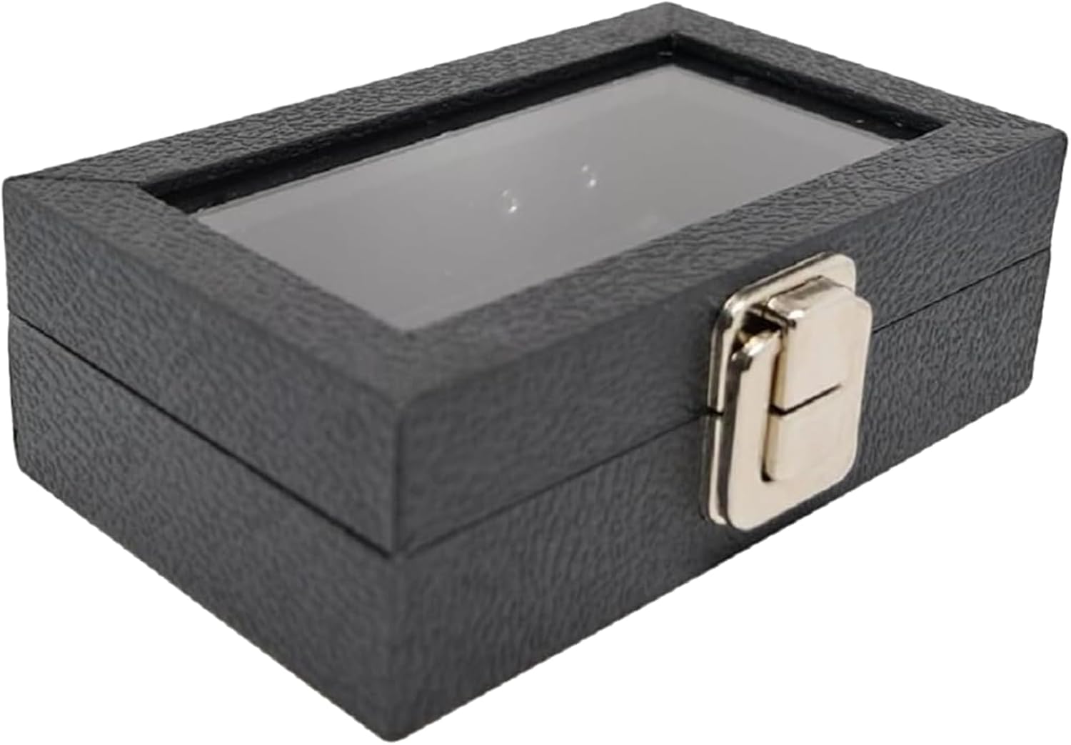 Novel Box Jewelry Display Case Black Leatherette 6×3.75×2...