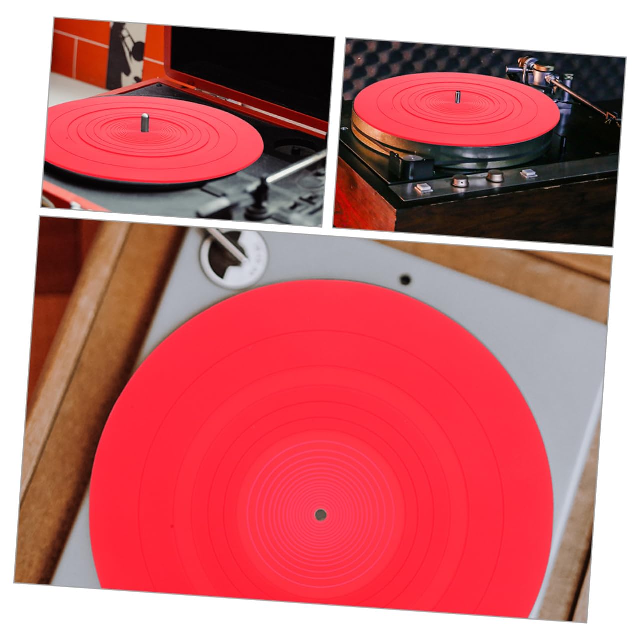 Tappetino in Silicone Antistatico Protezione Delicata per Dischi in Vinile 2 Pezzi