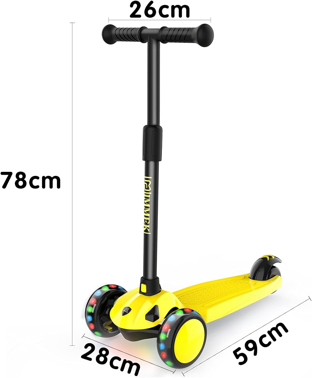 IMMEK Children's Scooter 3 Wheels for Children from 2-8 Years Toddler ...