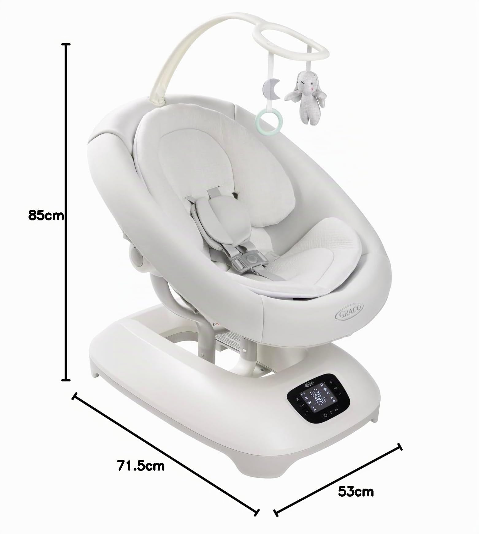 Graco - Eluma™ Sway Sdraietta a dondolo per neonati, dalla nascita fino a 6 mesi circa (max. 9 kg), con Tecnologia di Rilevamento del Pianto, 3 posizioni di reclinazione, colore Rori