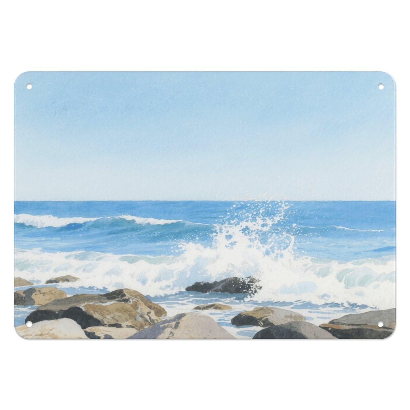 Fekiloot Style Glacier Cracks Wall Decor Iron Painting Metal Sign