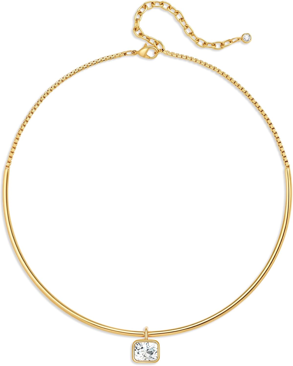 14K Gold Plated Collar Choker Necklace for Women Charm Jewelry