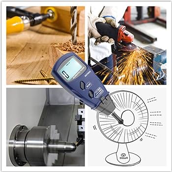 Amazon | ZZOU デジタルLCDタコ回転計テスター、SM6236E接触タコ