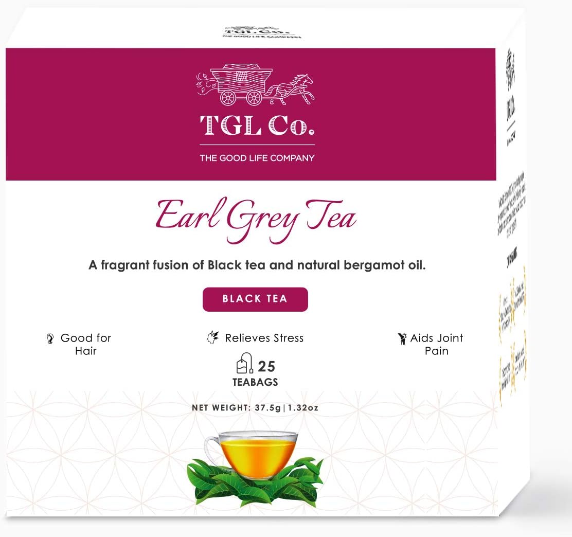 TGL Co. Earl Grey Tea Black Tea, 25 Tea Bags