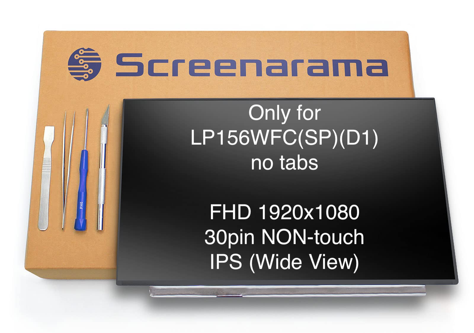 SCREENARAMA New Screen Replacement for LP156WFC(SP)(D1) FHD 30pin Non-Touch 1920x1080 IPS Matte LCD 