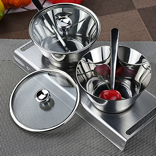 Stainless Steel Sugar Bowl With Lid And Spoon Sugar Containers For Countertop #TOP2