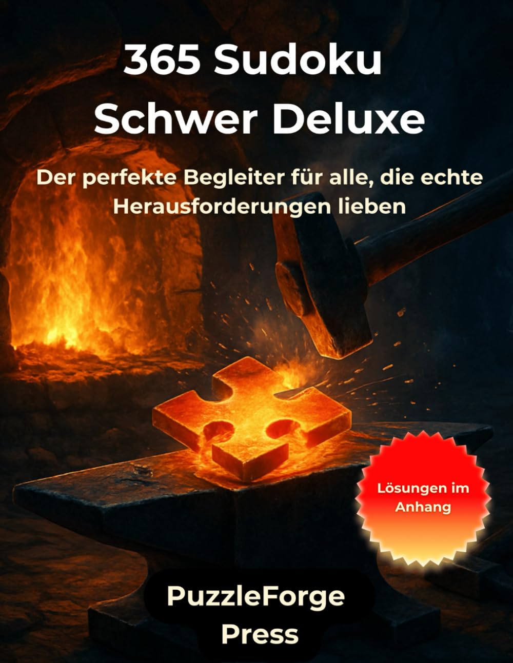365 Sudoku Schwer Deluxe: Sudoku Schwer Rätselbuch – 365 anspruchsvolle Rätsel – 2 pro Seite – Großformat 8,5×11 – Mit Lösungen im Buch – Intensives ... Gehirntraining für echte Rätselspieler)