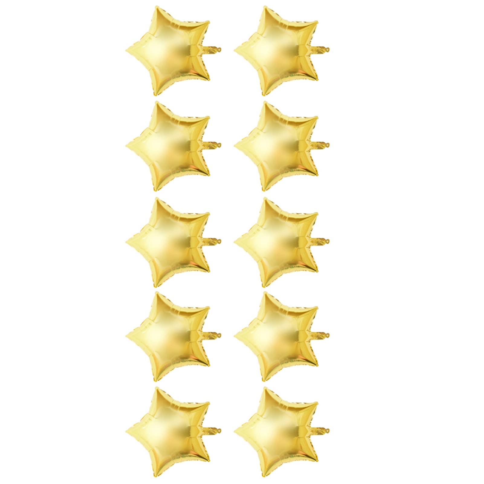 Aluminum Foil Balloon Decoration Star Party Five Pointed Star 10Pcs Balloons 10 Inch Decorative Decorated Adornment Air Balloon for Celebration Party Air Ballon Balloons (Gold)