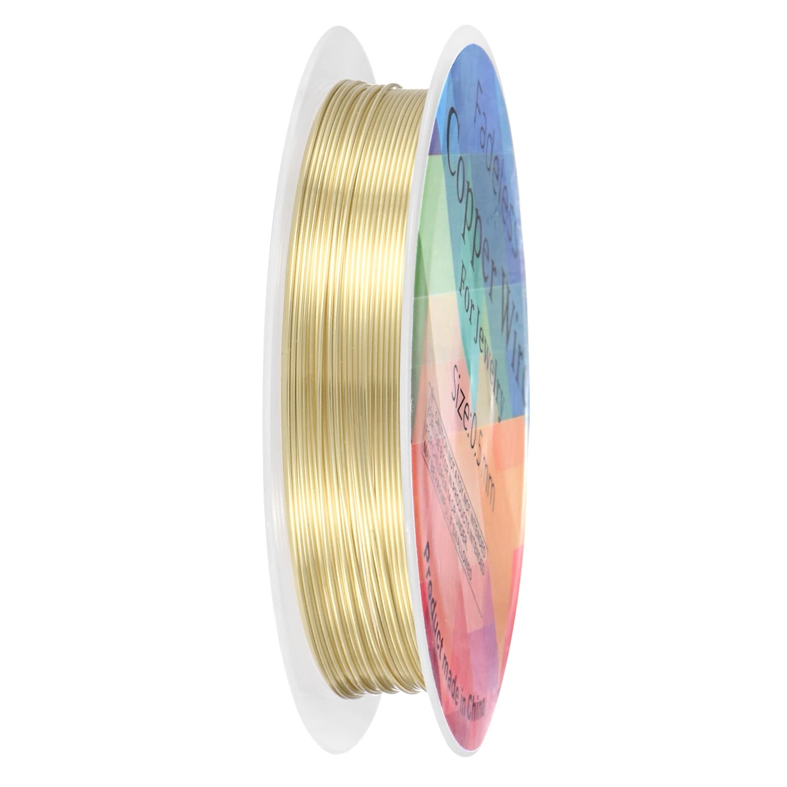 M METERXITY 0.5mm/24 Gauge Copper Wire 6.2m/20.3ft, Light Golden