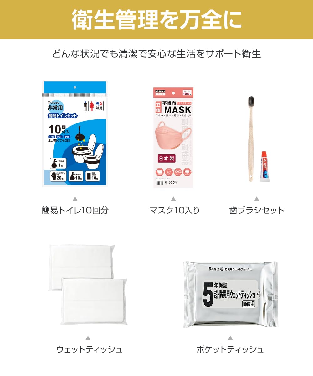 Amazon.co.jp: 防災リュック 1人用 【防災士厳選・充実32点 セット