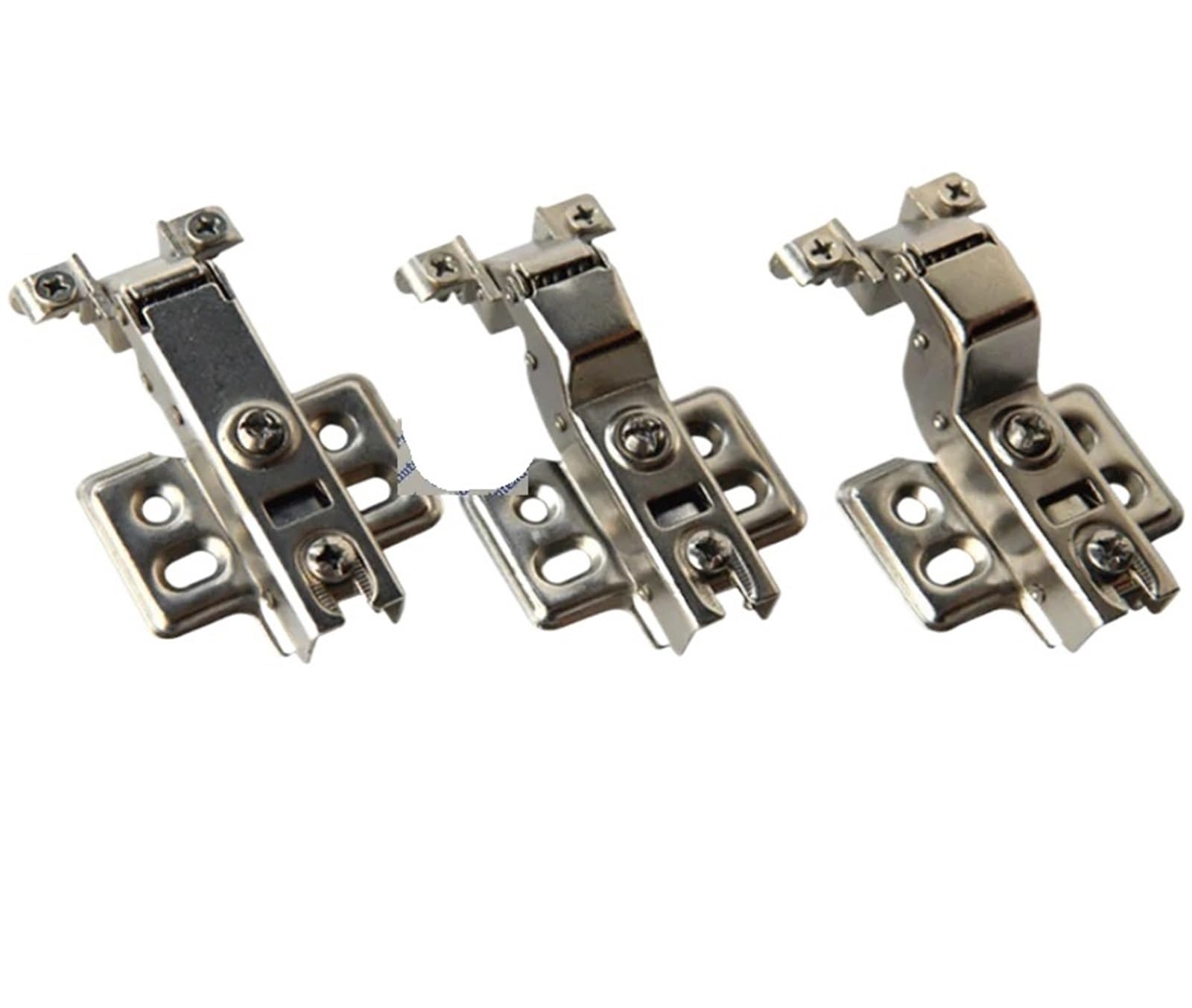 Kdhcvkz Nickel 10Pcs Aluminum Glass Door Hinge For Wine Cabinet(,Full Overlay)