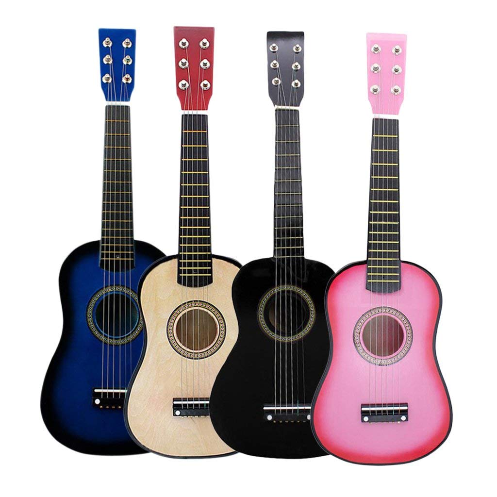 Chitarra acustica folk classica 6 corde blu per principianti