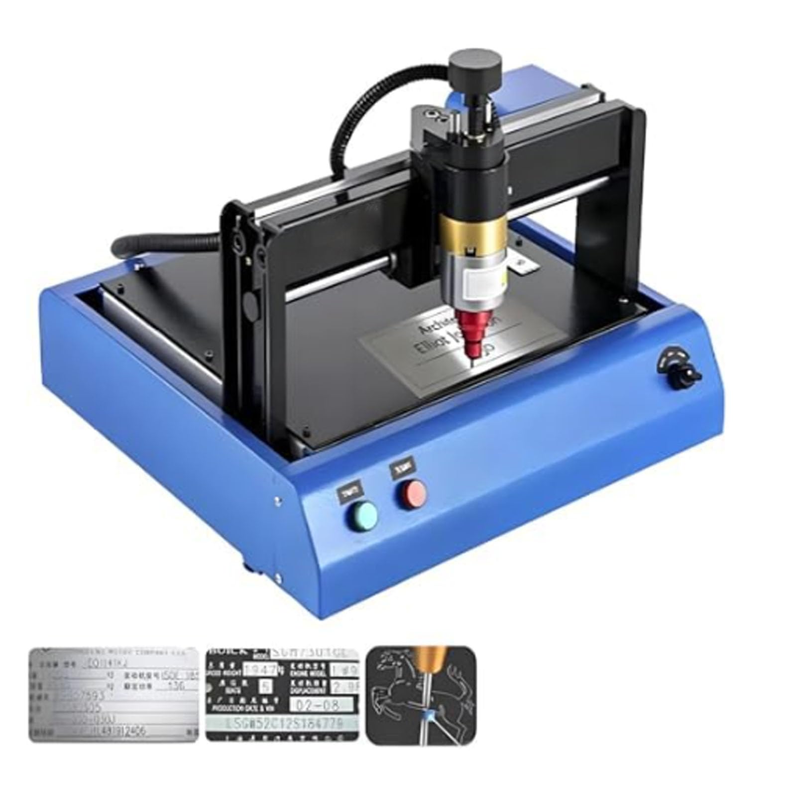 asdchZen 400W Dot Peen Engraver For Metal, Serial Number & Vin Marking, Durable Character Embosser, Ideal For Industrial Use