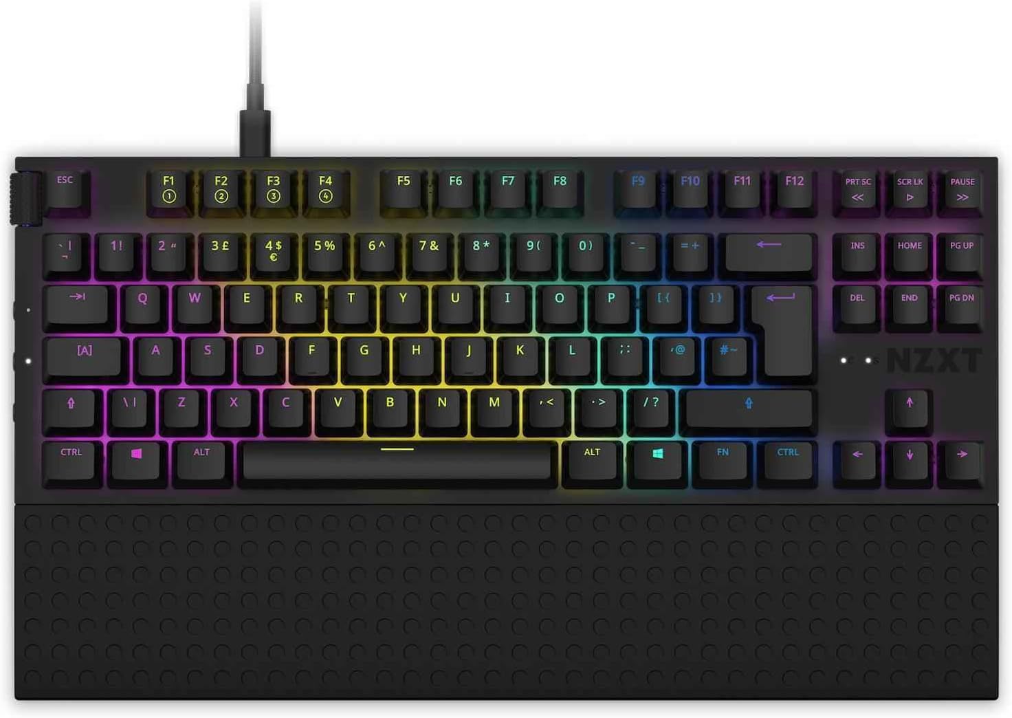 NZXT Function TKL 2022 - Mechaniczna klawiatura do gier PC - Podświetlana - Liniowy przełącznik RGB - Przełączniki kompatybilne z MX - Hot Swap - Osłona aluminiowa - Czarny DE (QWERTZ)