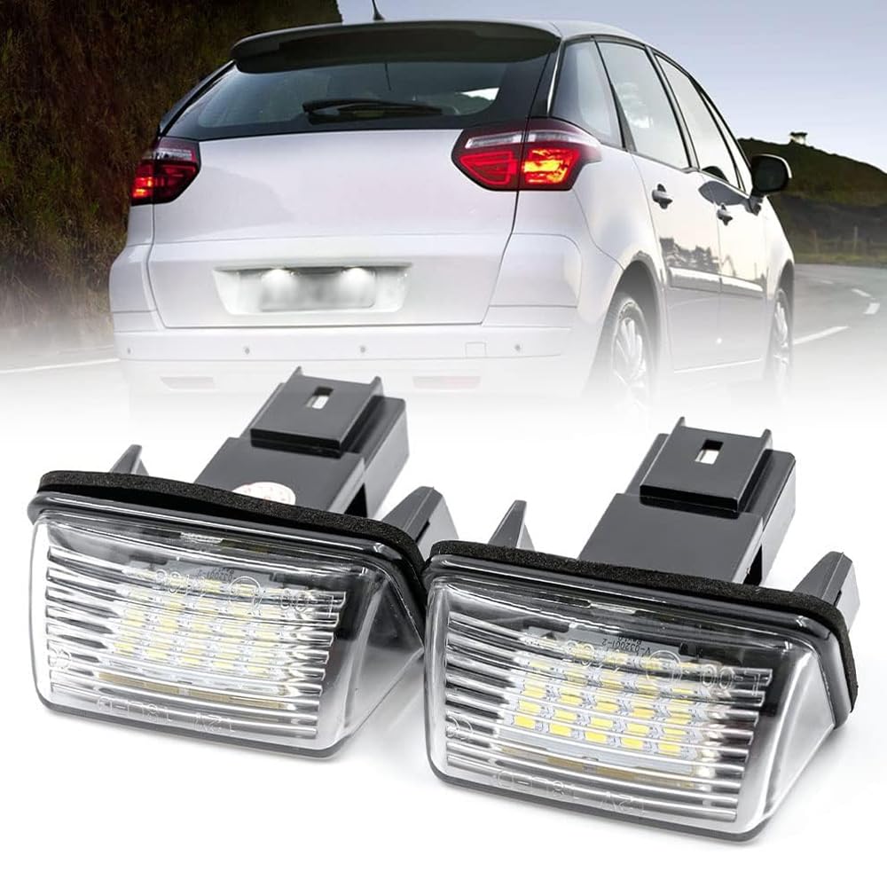 LED License Number Plate Light Lamps 2835 SMD Bulbs For C3 C4 C5 BERLINGO XSARA PICASSO Peu-geot 206 207 406 306 307 Partner