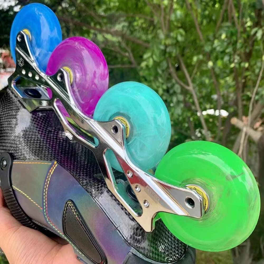 Genérico Ruedas de Repuesto para Patines en Línea Exterior Interior Ruedas para Patines de Hockey en Línea Duraderas de Poliuretano Silencioso 83A O 72 mm, 76 mm Y 80 mm