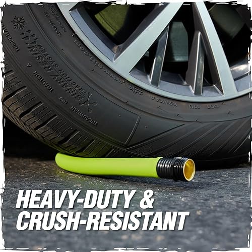 Miniatura 6 de Rugged Rhino Manguera de jardín flexible y ligera, resistente, 50 pies x 58 pulgadas, 4 capas a prueba de fugas, herramientas de jardinería al aire