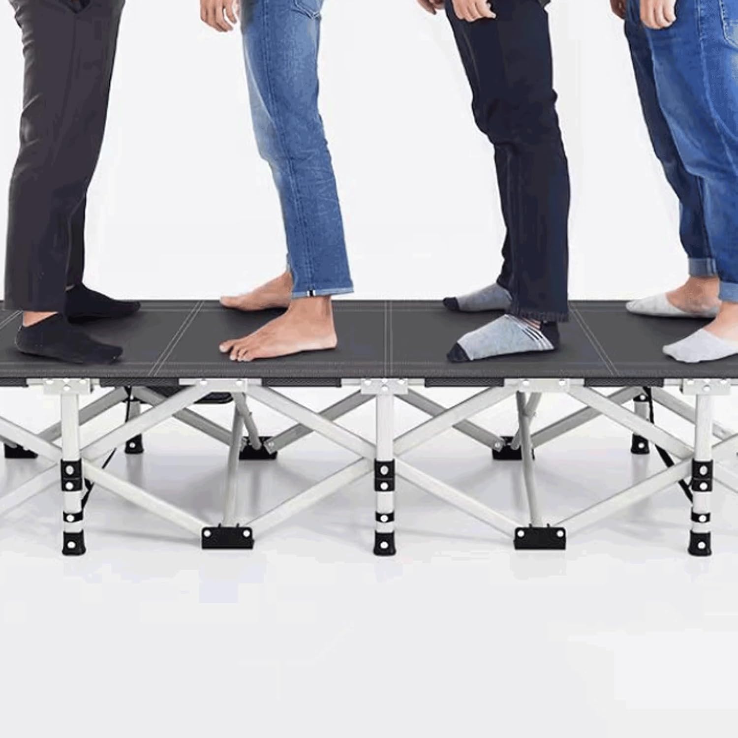 Campingbedje Oxford stoffen opvouwbaar campingbed Campingbedden Opklapbed Draagbare reiskampeerbedjes met opbergtas aan de zijkant