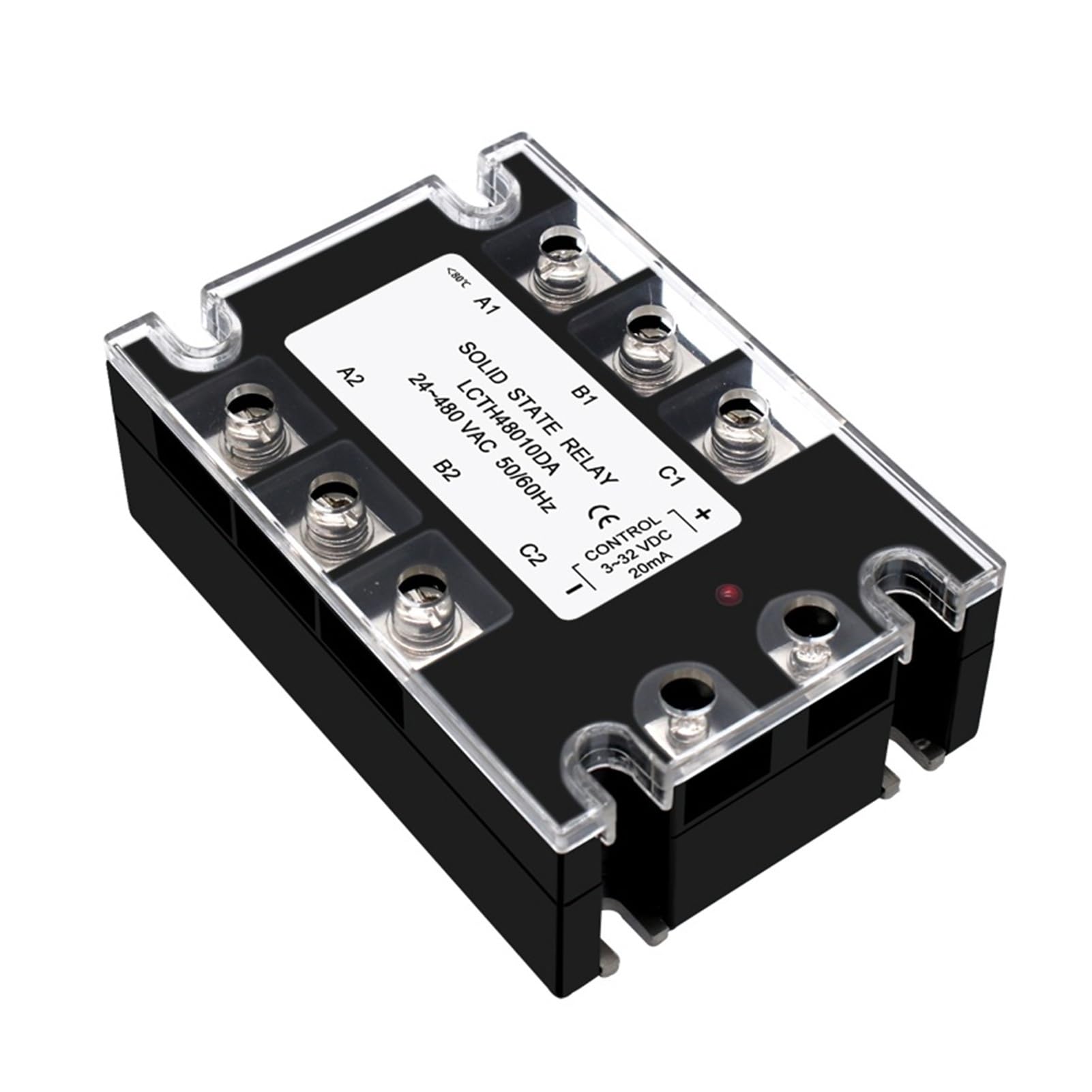 Relais à semi-conducteurs triphasé SSR 80A AC-AC commande DC pour haute puissance