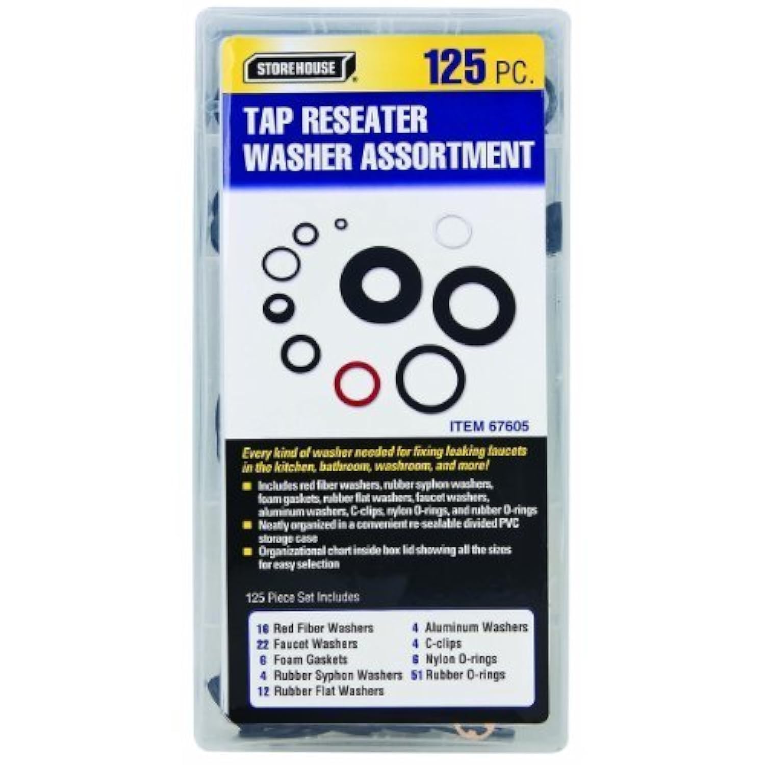 125 Piece Tap Reseater Washer Assortment by Storehouse