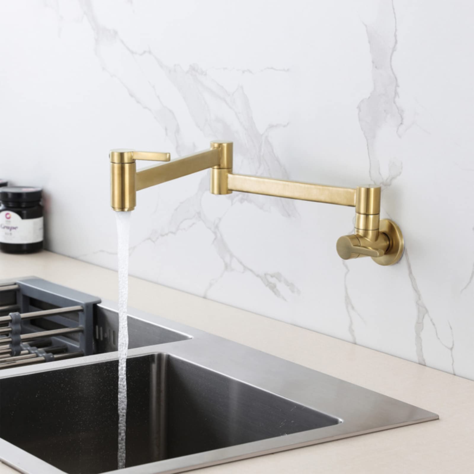 Grifo de cocina individual de agua fría para instalación empotrada en pared
