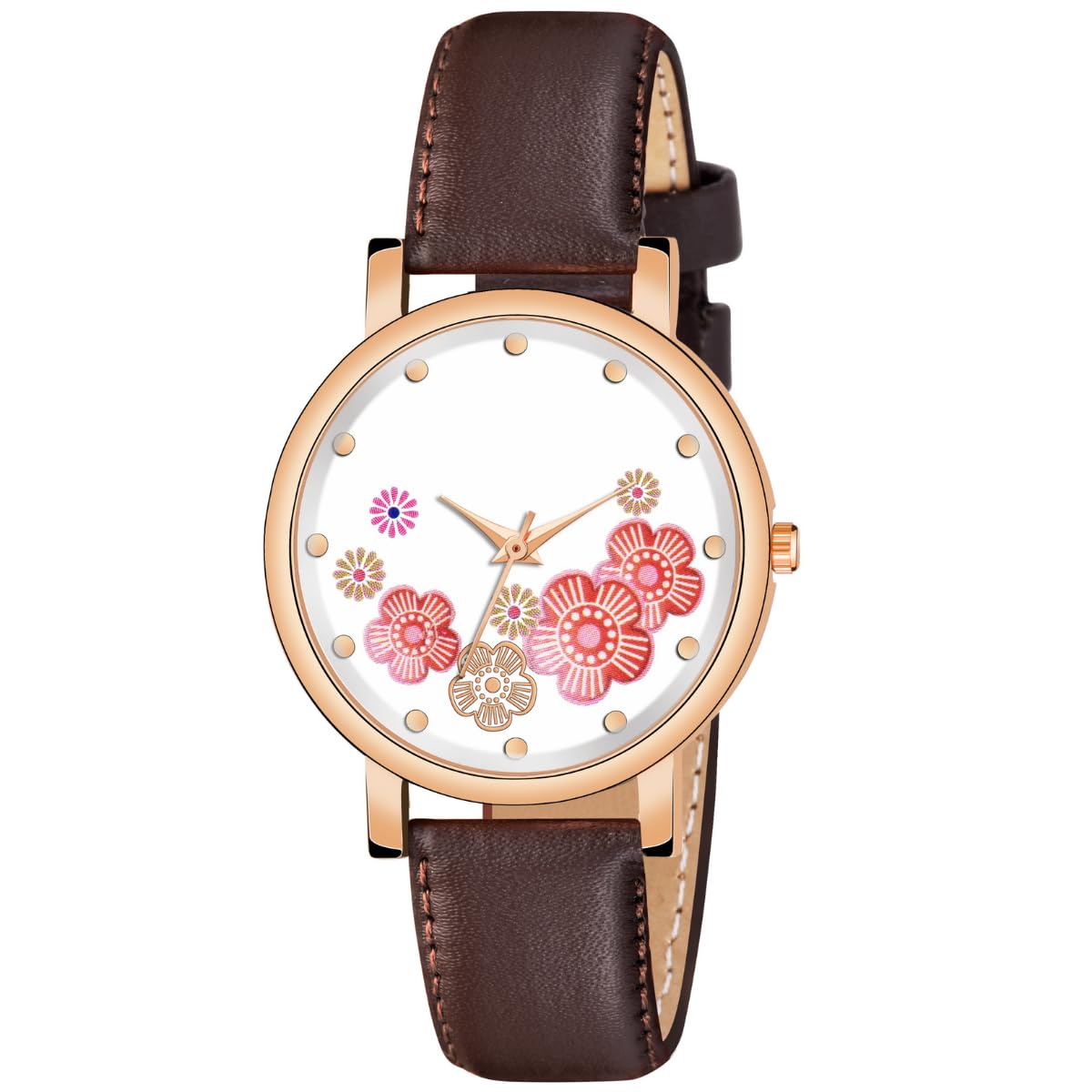 ON TIME OCTUS Analog Girls and Womens Watch OP 113 (White Dial Brown Colored Strap) (B0C9XYT88Q) Amazon Price History, Amazon Price Tracker