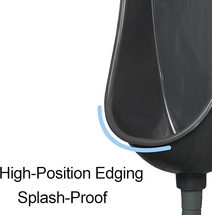 Urinal plástico sin agua para hombres, montaje en pared, desviador de orina y urinales para exteriores y campamentos, para baños, apartamentos, casas de alquiler y baños públicos (azul) miniatura 4