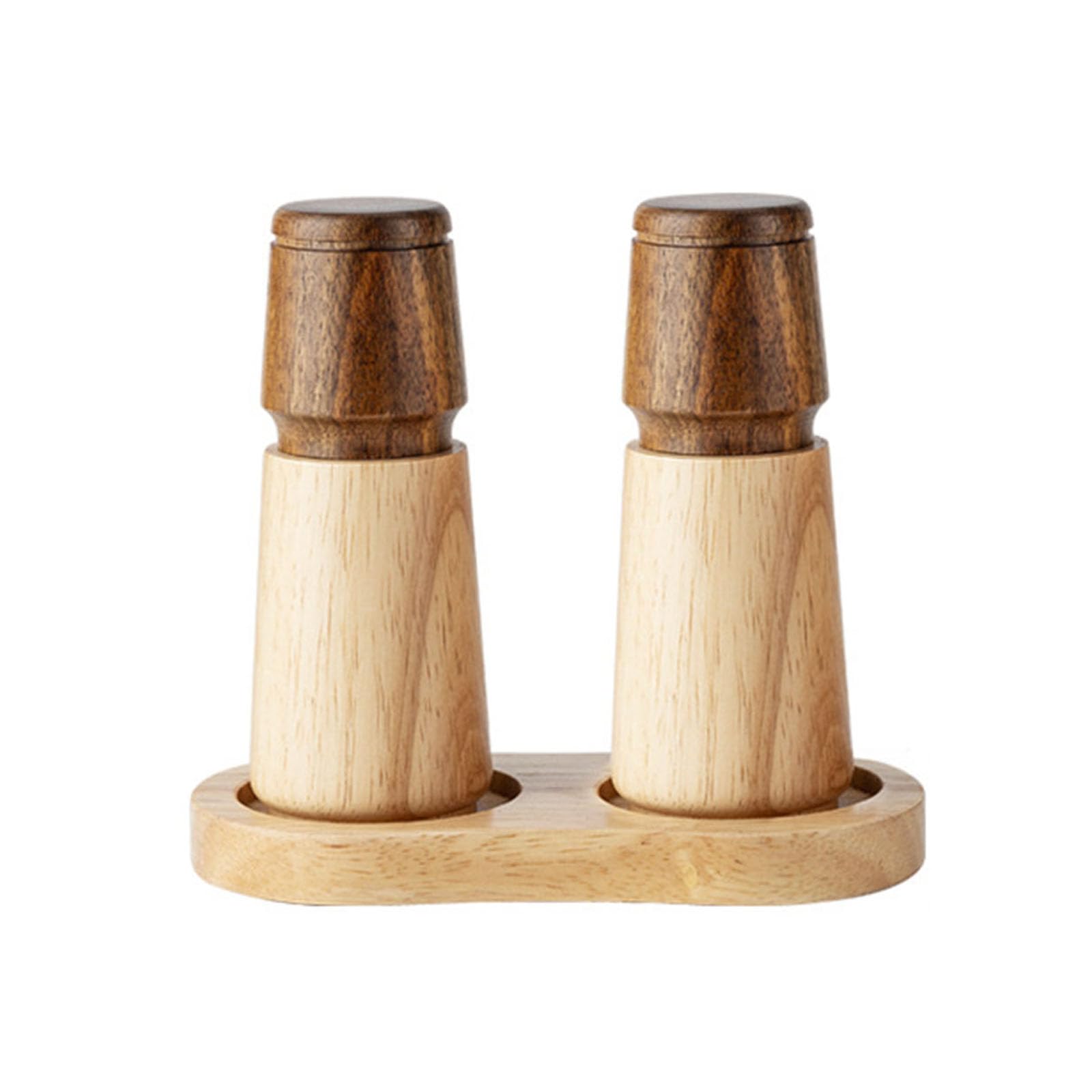 Xjdzineq Wood Salt and Spices Grinder Set Wood Mill with Adjustable Ceramic for Cooking Enthusiasts Adjustable Salt and Peppers