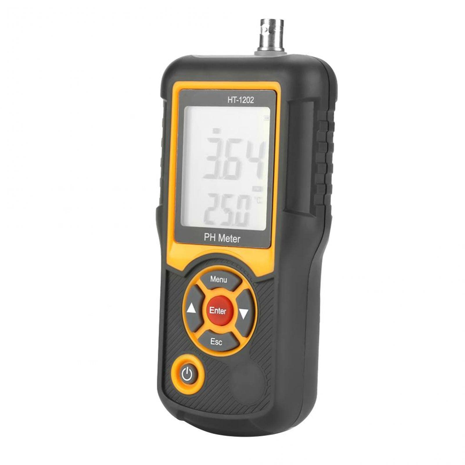Digitales PH-Messgerät HT-1202 0, 05 pH Hochpräziser Wasserqualitätstester, PH mV-Testertemperaturmesser 0~14 PH mit schwarzem Gehäuse für Wasserquellen, Schulen, Labors, Apotheken