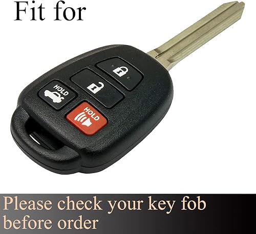 Miniatura 2 de WSAuto Funda para llavero con llavero de metal compatible con Toyota Corolla 2014 2015 2016 2017 2018 2019 Camry 2014-2017 Tacoma 2016-2018