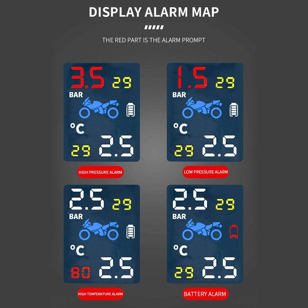Dhunikart Motorcycle Bike Tire Pressure Monitoring System Solar