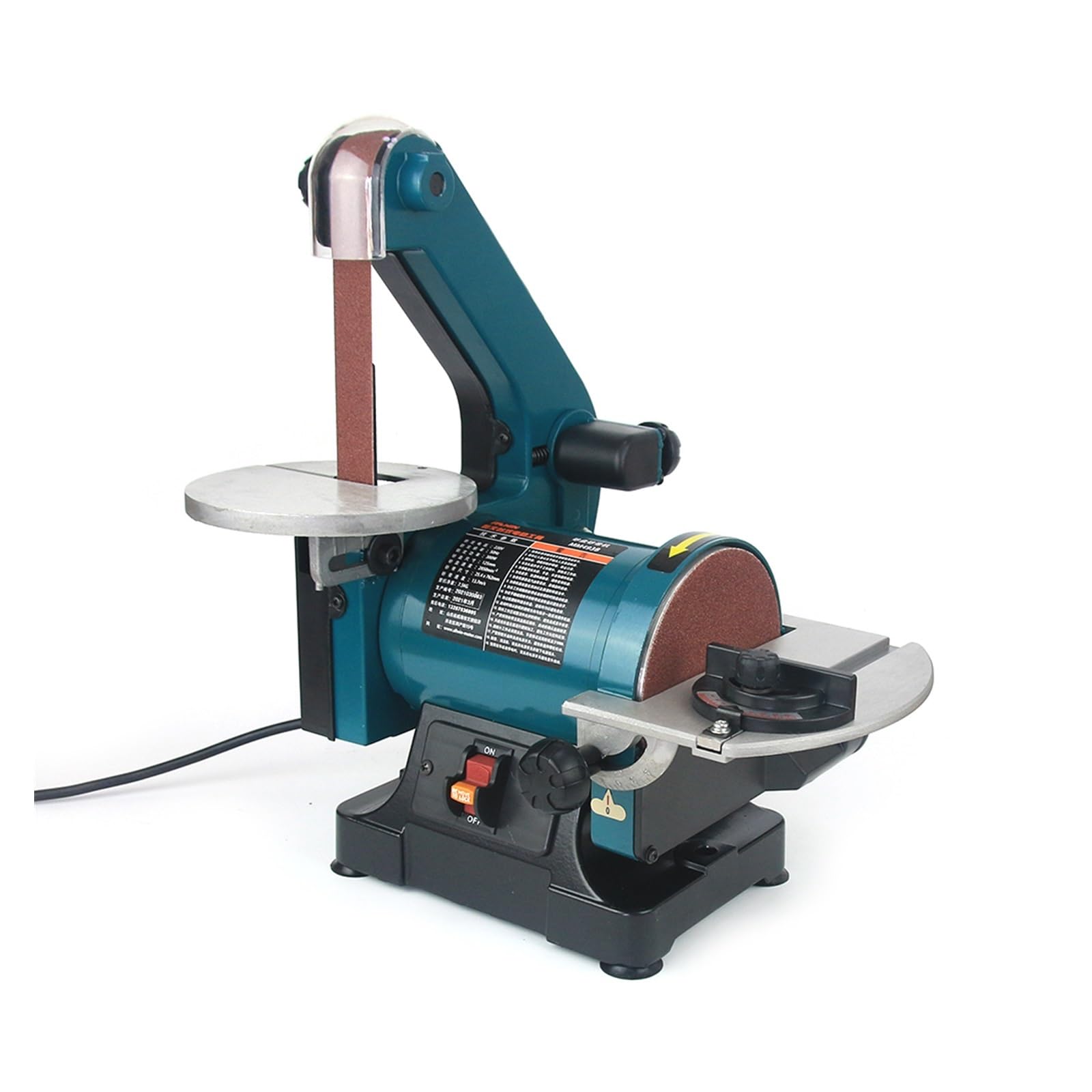 Ponceuse 125mm disque et bande 25.4mm bi-matière compacte avec moteur stable 300W