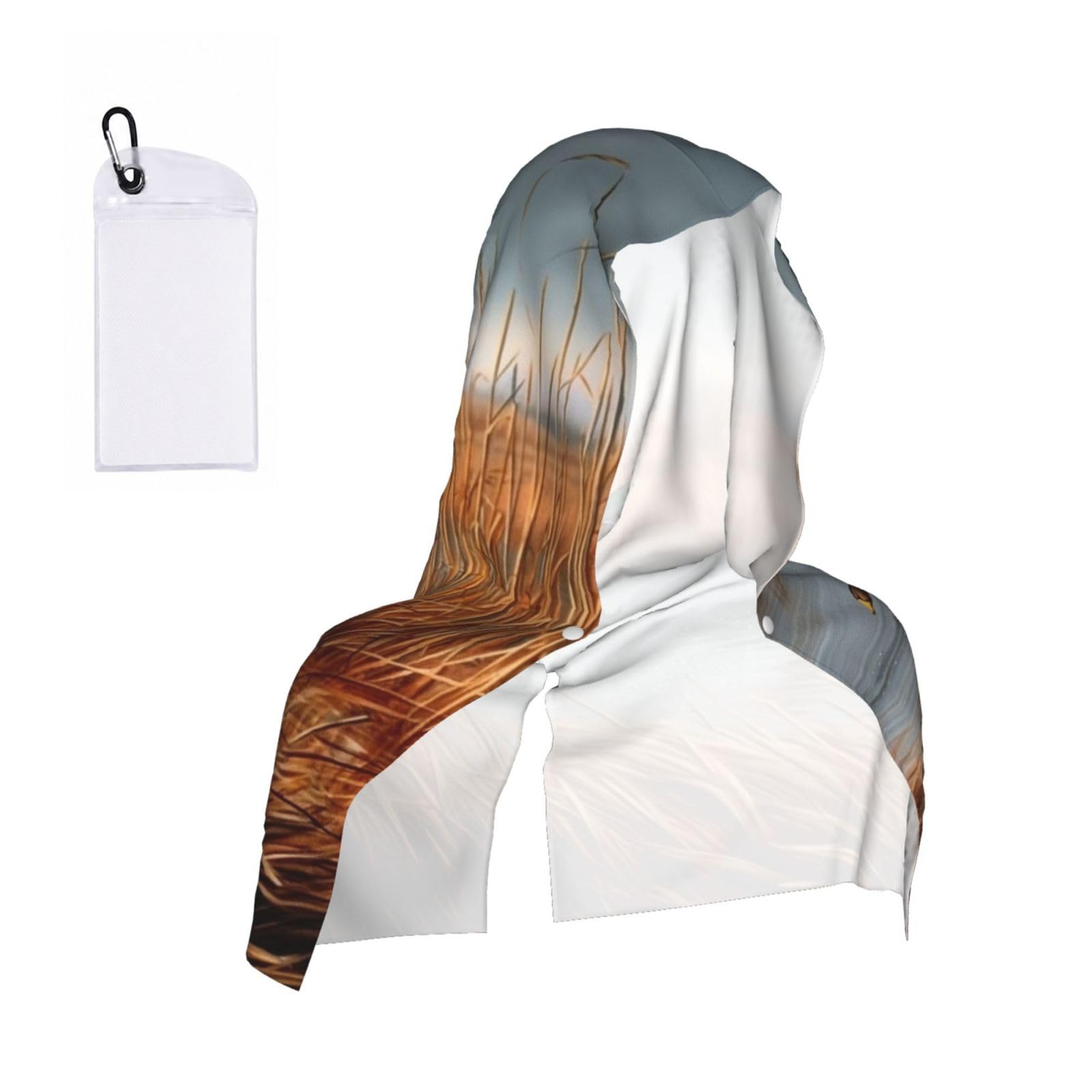 ESNAIUVCD Hunting Flying Wild Duck Print Multifunctional Cooling Hoodie Bandana Portable Sweat Absorbing Design For Beach Workouts Exercise Heat Relief Accessories