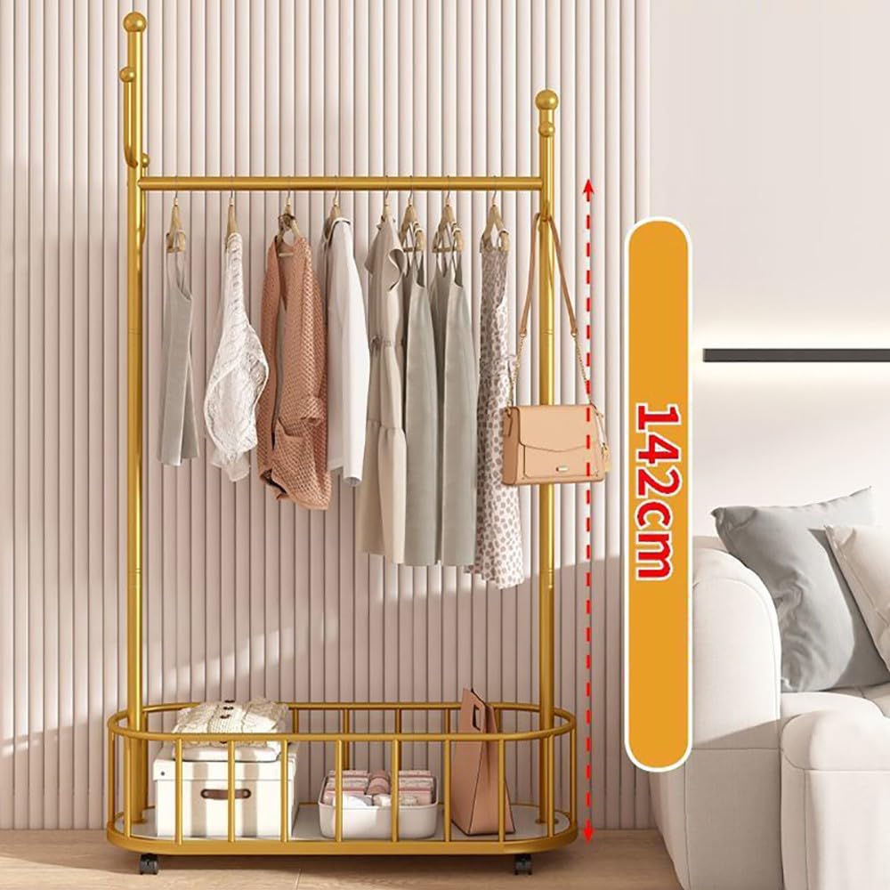 Appendiabiti industriale resistente con ripiani e ganci, portata 100 kg, appendiabiti autoportante per corridoio e ingresso, disponibile nelle misure 60 cm, 80 cm o 100 cm
