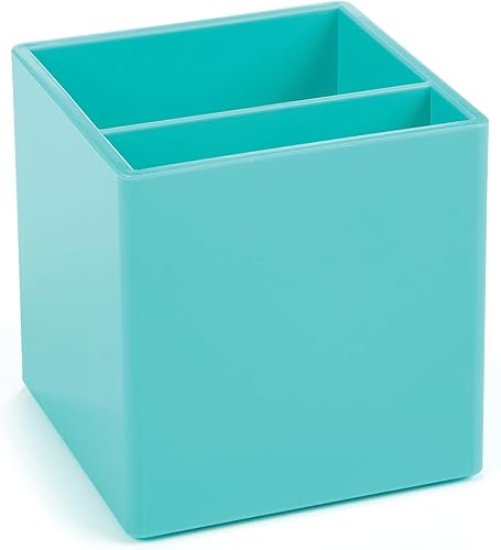 Miniatura 8 de Poppin Juego de escritorio súper apilado - Agua. Dos bandejas de letras, bandeja de accesorios, bandeja de silicona This + The, taza de bolígrafo de