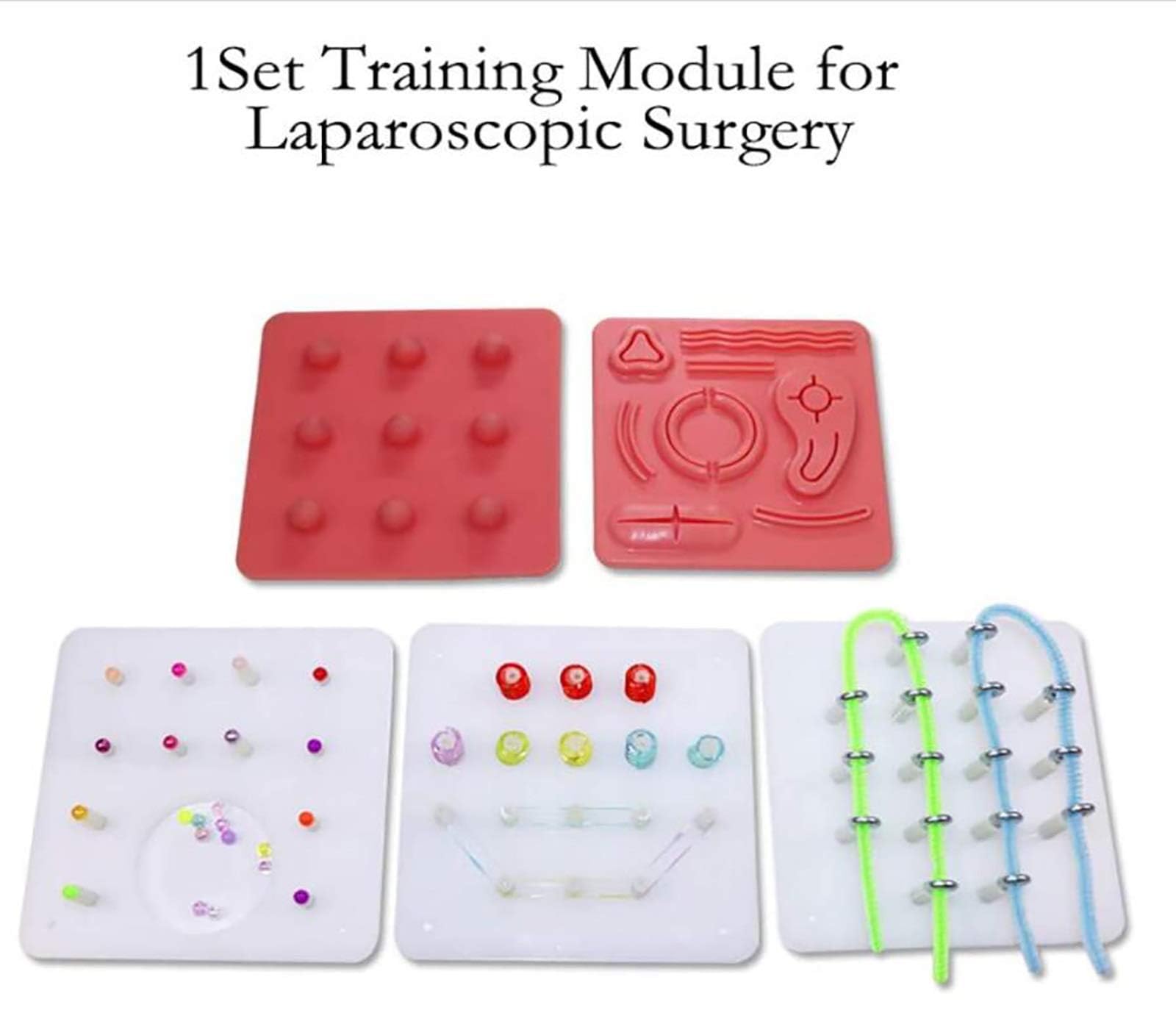 Kit Boîte D'entraînement Simulateur Laparoscopique Portable, Kit Formation en Chirurgie Laparoscopique Simulée pour Outils Pédagogiques avec Instruments Et Accessoires, Modèle D'étude