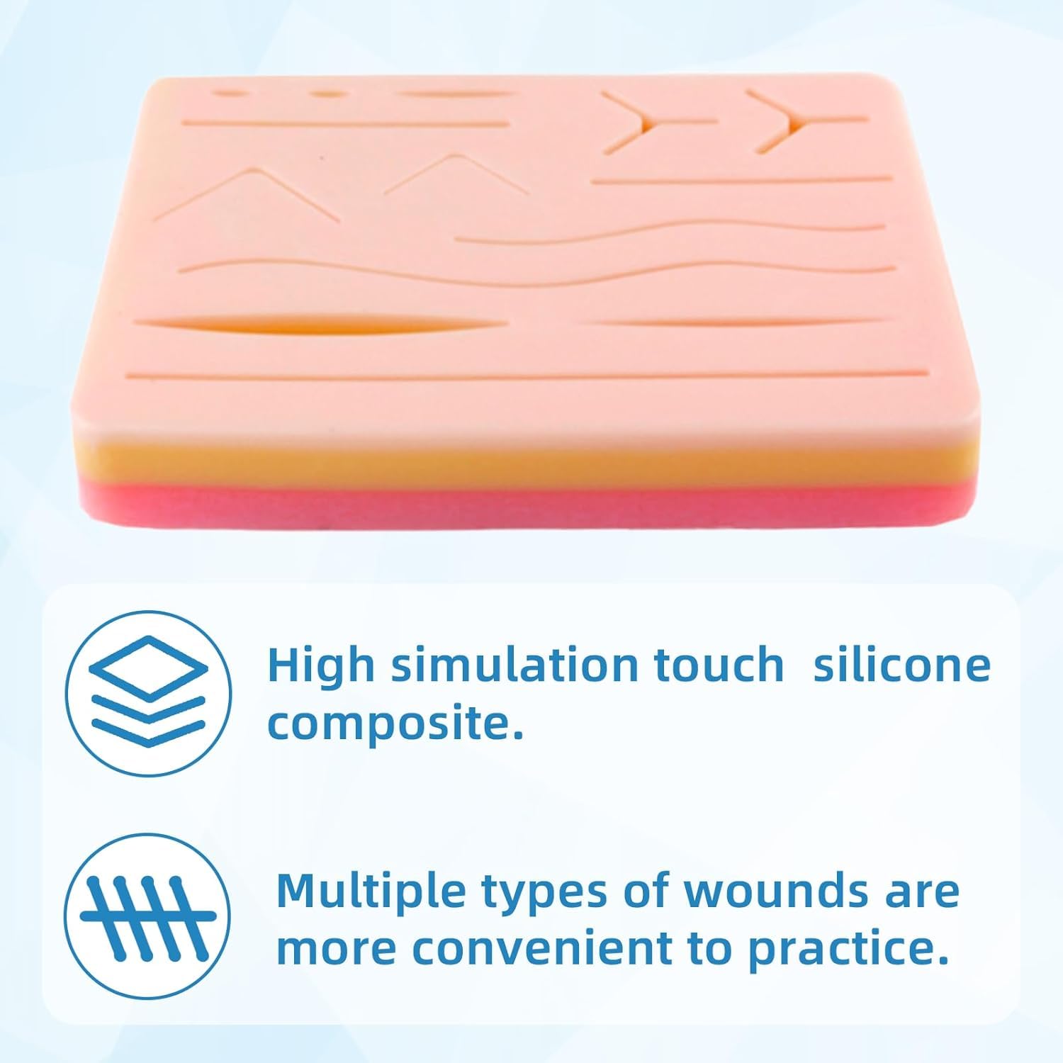FELTHOUSE Suture practice kit suturing practice kit suture pad suturing kit Ultimate Suture Practice Kit - Suturing Practice Set with Suture Pad - Ideal for Medical Students & Training Professionals (suture pad) 2